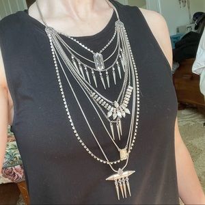 Lucky Brand Statement Necklace, Silver